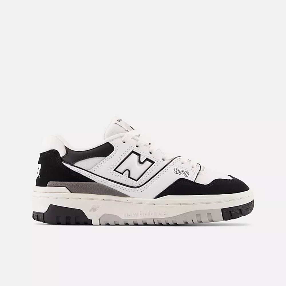 New Balance 550 White and Black Sneakers